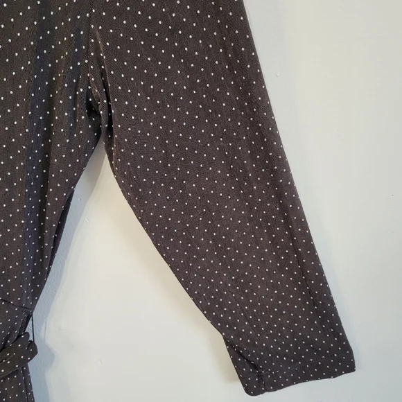 Chico's Travelers Black Polka Dot Wrap Style Dress Size 3 - Picture 5 of 16